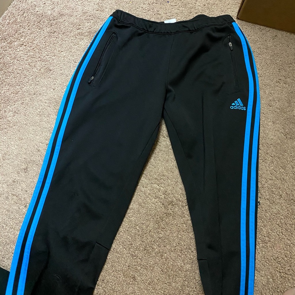 Black and Blue Adidas Pants